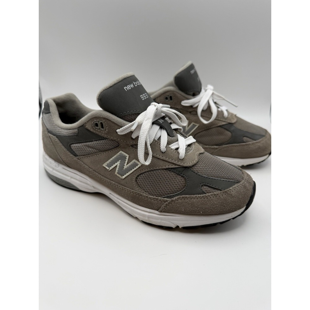 New Balance 993 Gray White Sneakers Shoes Size 7 Running Athletic Shoes